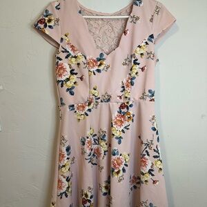 Floral Pink Mini Dress